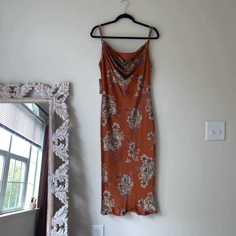 Silk dress from Lizard Thicket Boutique